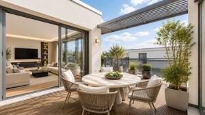 Penthouse mit Skyline-Blick, großzügiger Dachterrasse und individuellem Gestaltungspotential – 60487 Frankfurt am Main – Vorschaubild 1