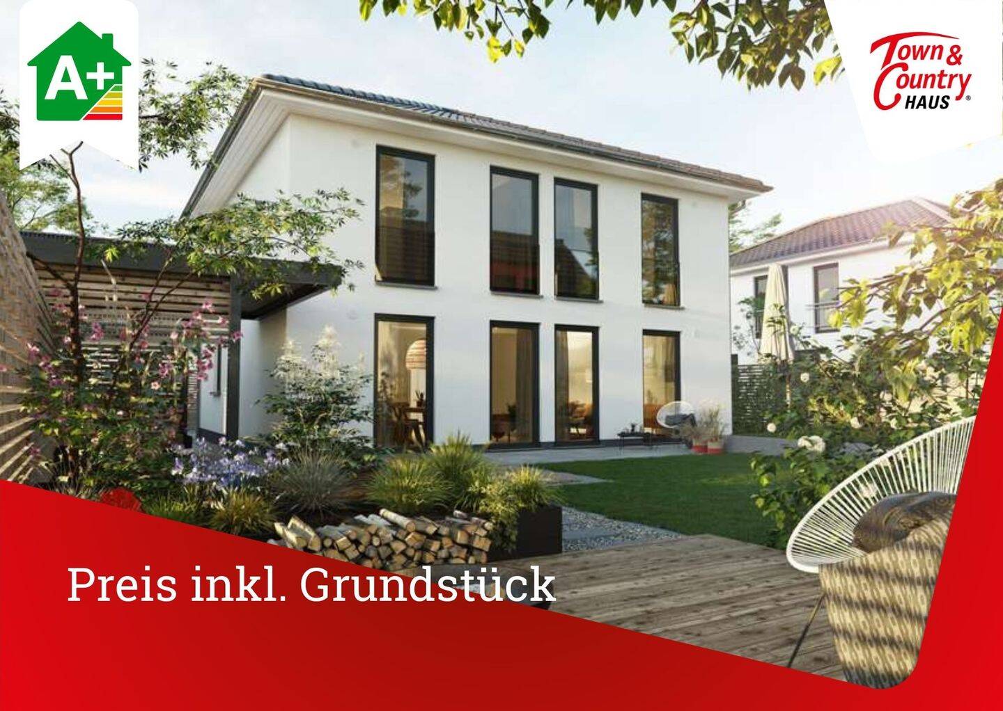massiv gebaut Stadtvilla 145, Preis inkl. Grundstück