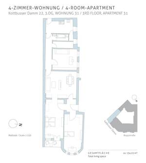 Erstattung der Erwerbsnebenkosten: Vermietete 4-Zimmer Wohnung nahe Landwehrkanal – 10967 Berlin – Vorschaubild 5