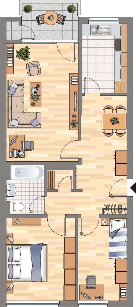 Demnächst frei! 3-Zimmer-Wohnung in Bochum Steinkuhl – Bochum – Bild 1 von 4