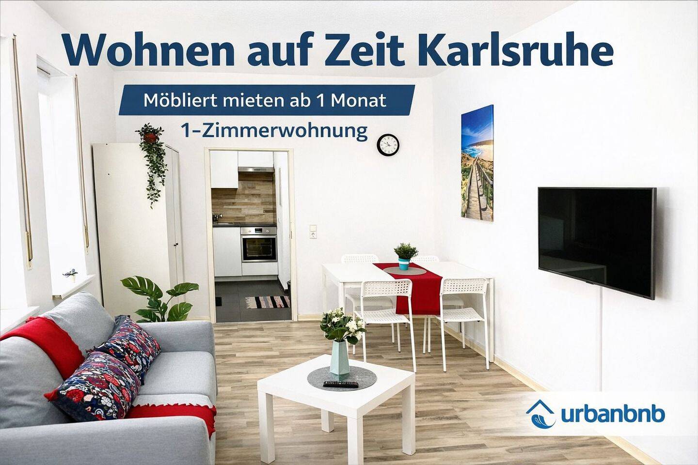 Wohnung in Karlsruhe für Ihr Wohnen auf Zeit zum übernachten