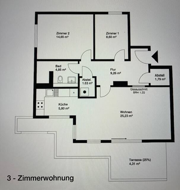 3-Zimmer im Dachgeschoss garantierter Sonnenuntergang