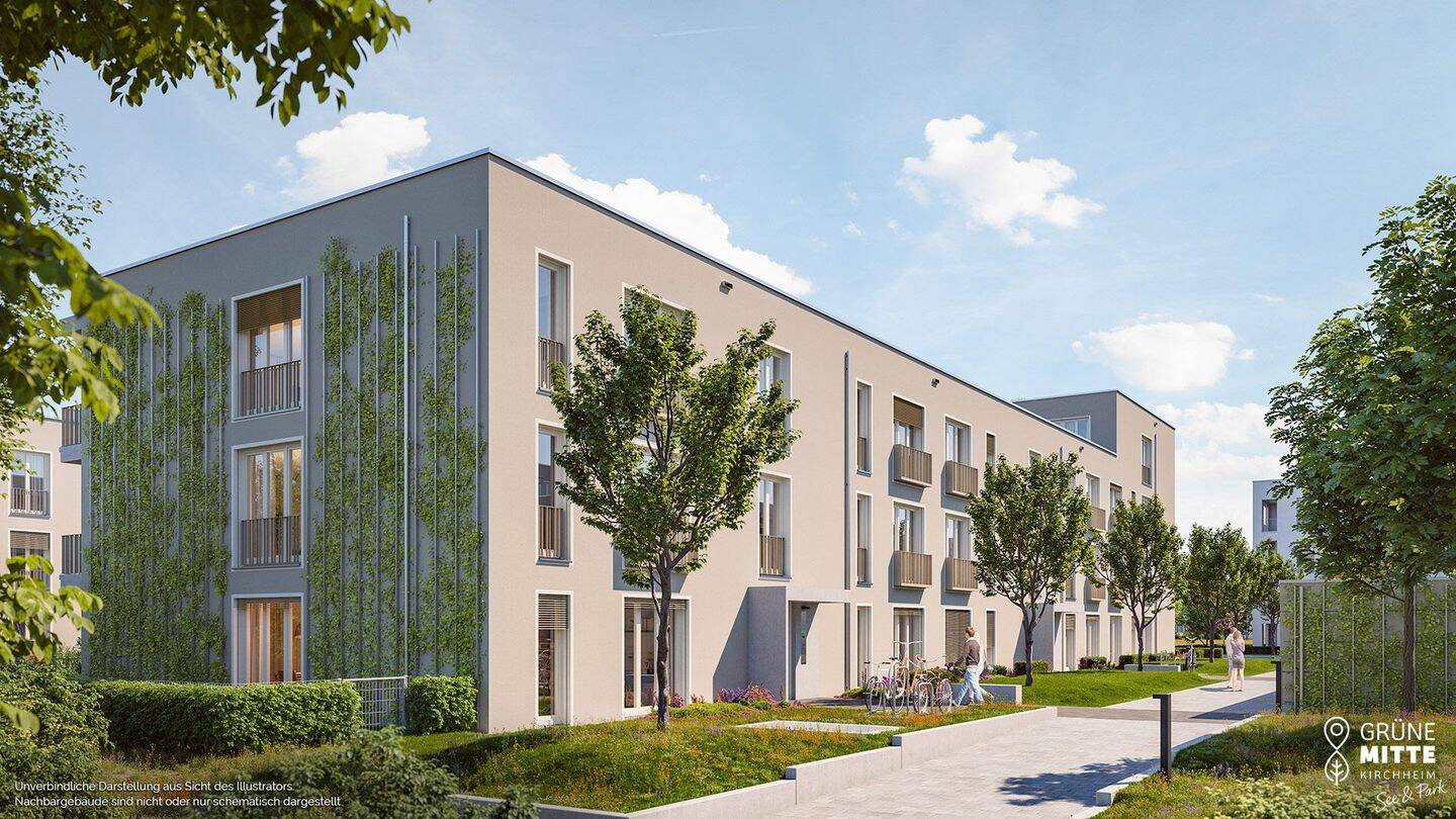 Familien(t)raum: 4-Zi.-Whg. mit Balkon, 2 Bädern, davon 1x en suite und offener Küche – Kirchheim bei München – Vorschaubild 3