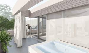 Penthouse.KÖNIGS.SkyView – Alleinlage auf dem Dach mit 360°-Terrasse, Whirlpool, Sauna & Focus-Designkamin über München – 81475 München – Vorschaubild 5