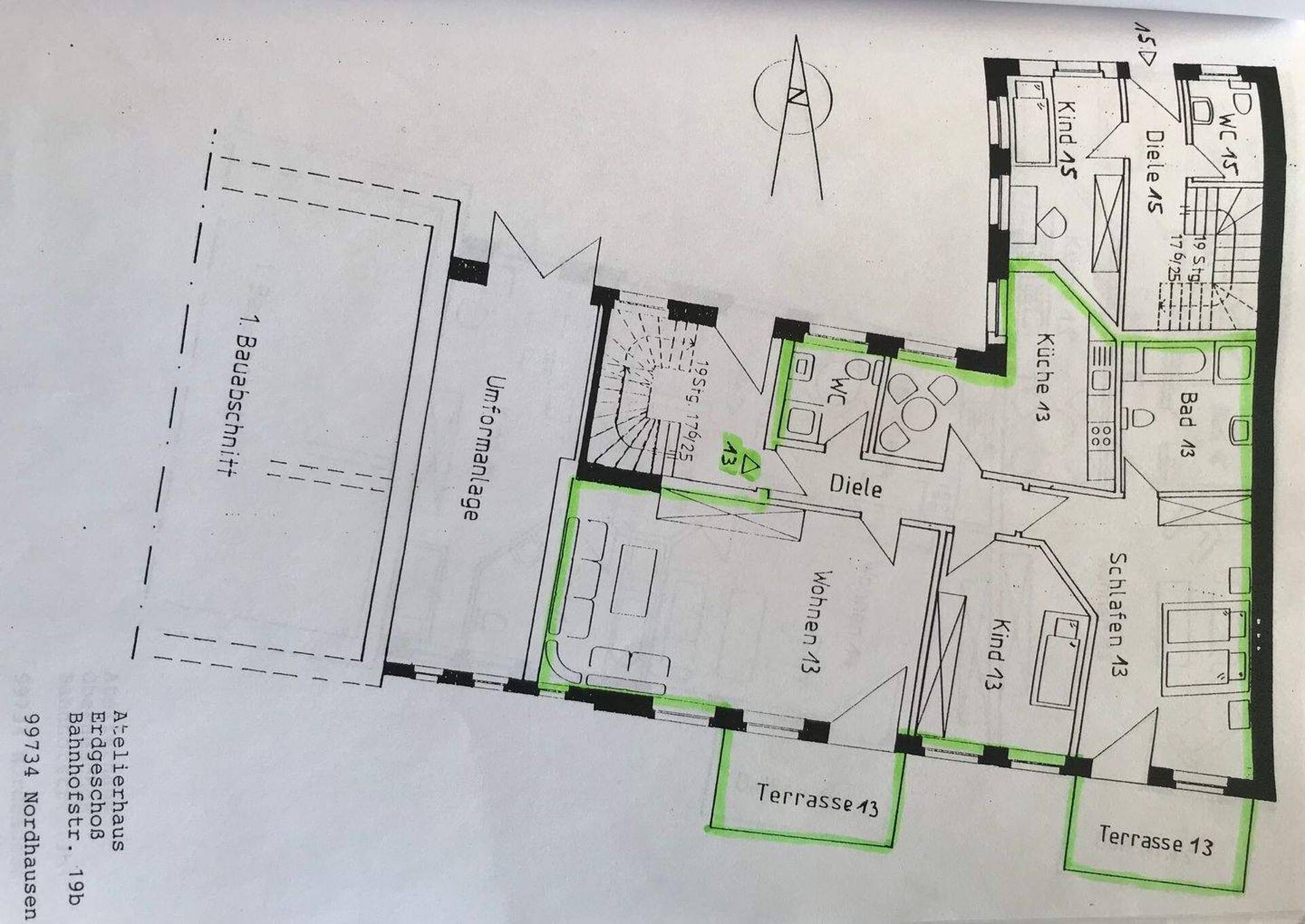 Erdgeschosswohnung in 99734 Nordhausen mit 110 m² kaufen