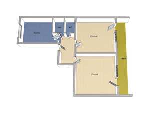 IMMOBERLIN.DE - Urbane Ruhelage - Gut geschnittene Wohnung mit großer Loggia – 12247 Berlin – Vorschaubild 7