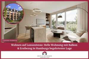 Wohnen auf Luxusniveau: Helle Wohnung mit Balkon & Erstbezug in Hamburgs begehrtester Lage