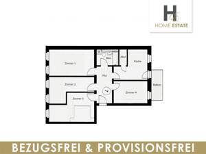 Bezugsfreie 4 Zimmer & Küche & Bad & Provisionsfrei