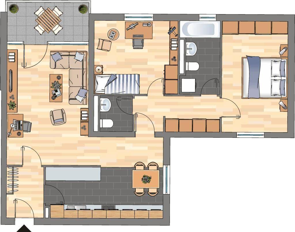 Modernisierte 3-Zimmer-Wohnung in Wuppertal - Mit Weitblick! – Wuppertal – Vorschaubild 2