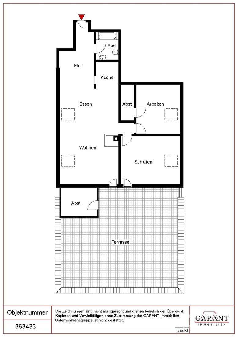 Extragroße 3,5 Zimmer-Wohnung mit riesiger Dachterrasse - ca. 142 qm Wohnfläche & EBK & Stellplatz – Reutlingen – Vorschaubild 7