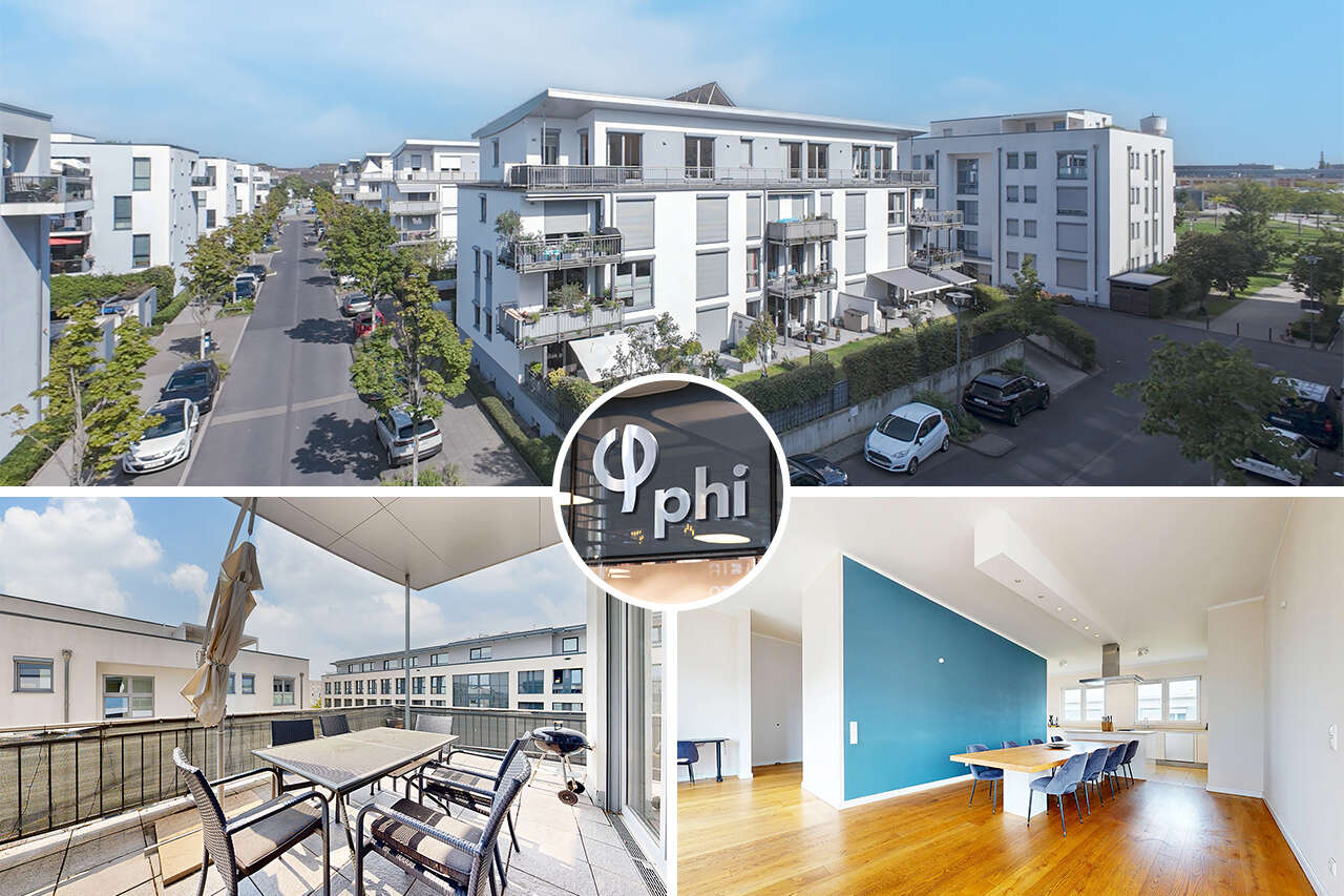 PHI KÖLN - Exklusive Penthouse-Wohnung mit Tiefgaragenstellplätzen und Balkon mit Domblick in Köln!