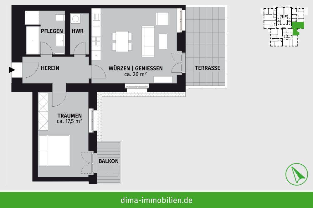 ERSTBEZUG Parkstadt Leipzig | Terrasse, Balkon, Vollbad, HWR, Parkett, Fußbodenheizung, Abstellraum – Leipzig – Vorschaubild 2