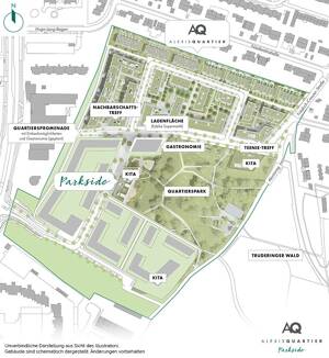 4-Zi-Whg. mit 2 großzügigen Tageslichtbädern, davon 1 en suite u. großzügigem Balkon zum Park – 81735 München – Vorschaubild 9