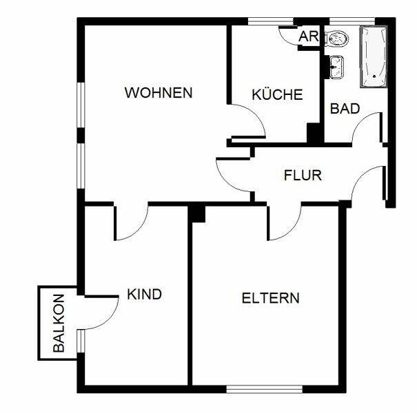 Zum Einzug bereit - ansprechend freundliche Wohnung mit Balkon – Bochum – Vorschaubild 4
