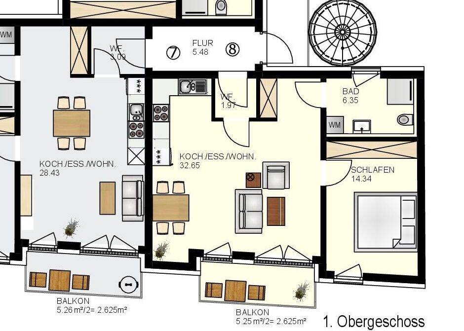 Helle 2 Zimmer Wohnung Erstbezug inkl. moderner Einbauküche – Nürnberg – Vorschaubild 5