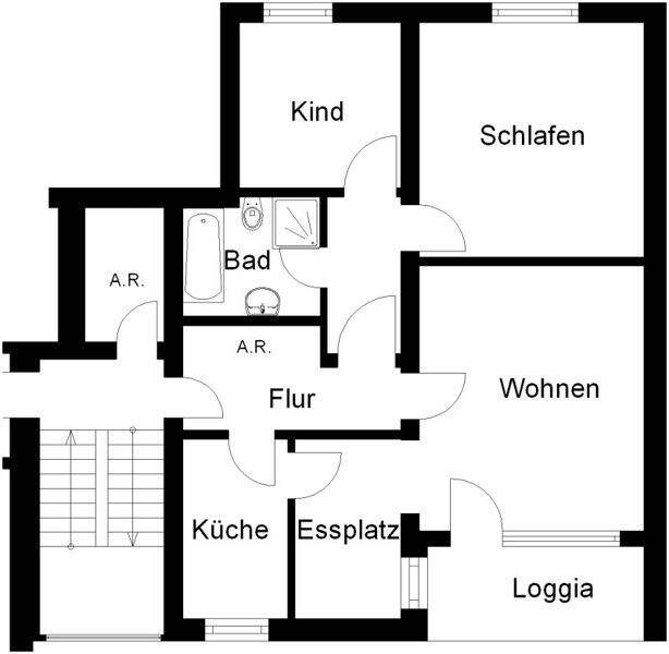 Schöne 3-Zimmer-Wohnung mit Balkon! (WBS erforderlich!) – Osnabrück – Vorschaubild 2