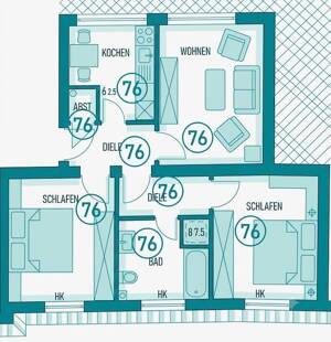 SOMMERAKTION* Gemültiche 3 Zimmer Dachgeschosswohnung in ruhiger Lage! – Rosenbergstr. 9, 47259 Duisburg – Vorschaubild 2
