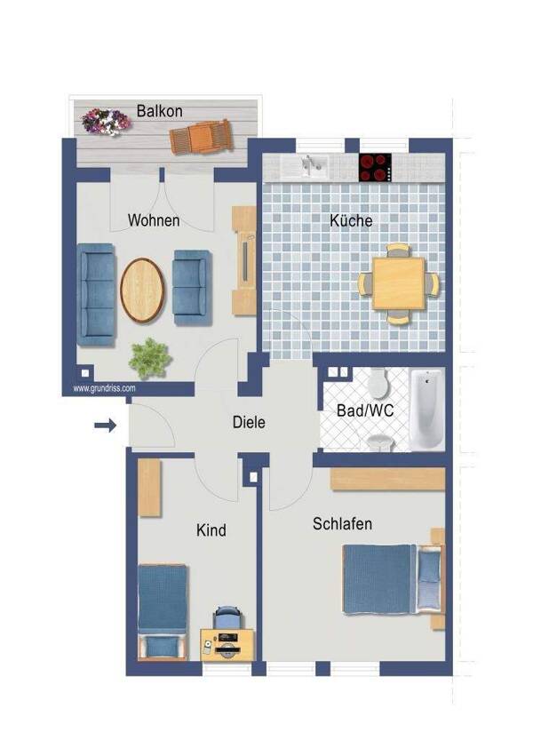 Erdgeschosswohnung in 51103 Köln mit 63 m² kaufen