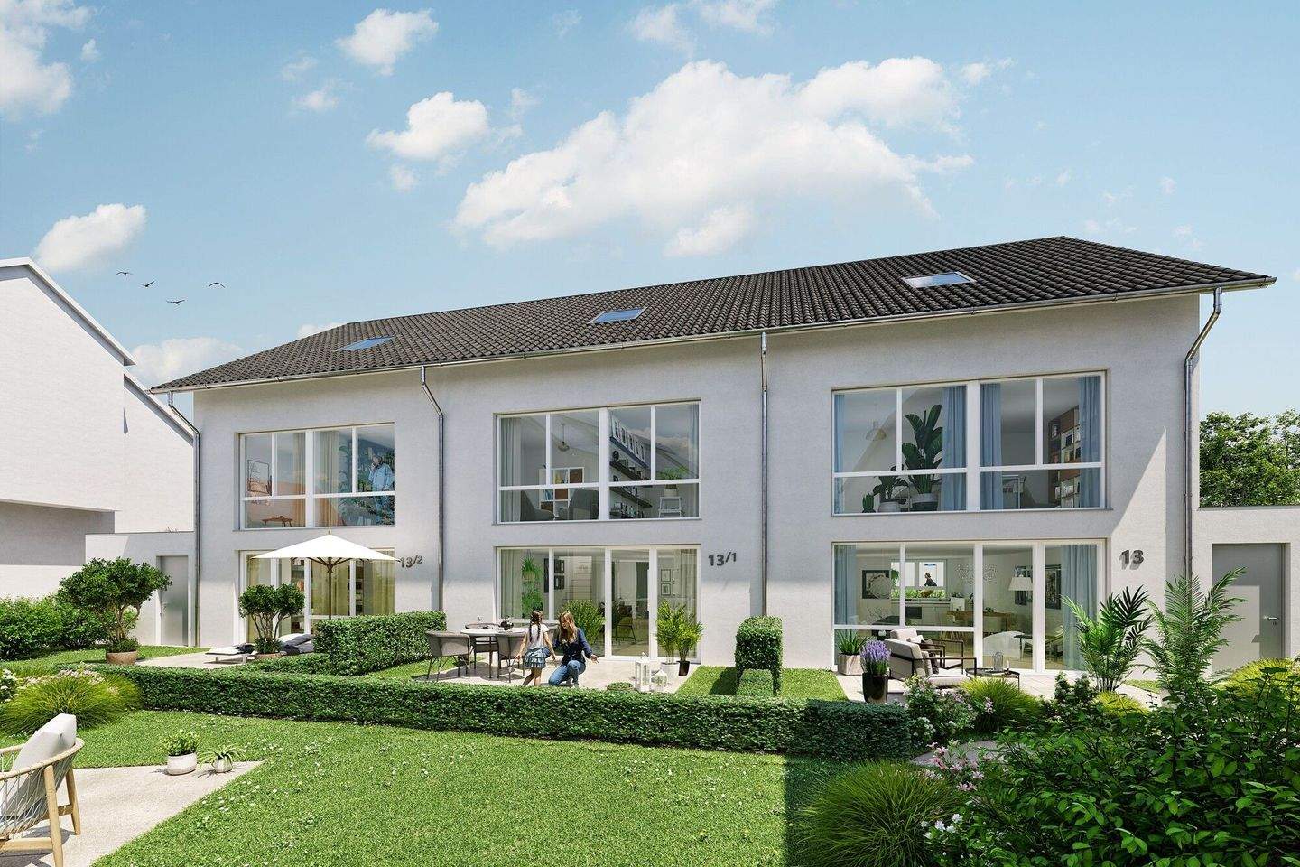 Reihenmittelhaus Neubau mit Garage und kleinem Garten - Schlüsselfertig