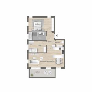 SUNHILL - Neubau 3-Zimmer-Wohnung im 1. OG mit Aufzug und Tiefgaragenstellplatz – 91052 Erlangen – Vorschaubild 7