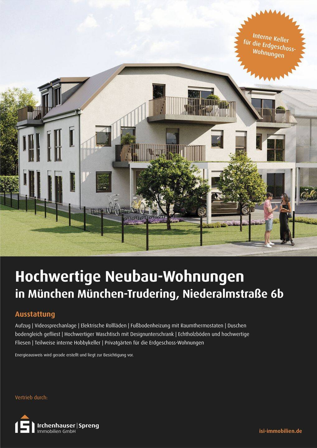 München! 3-ZKB DG-Whg. + 12 m² Süd/West-Balkon! FBH, elektr. Rollläden, Videosprechanlage, Aufzug!