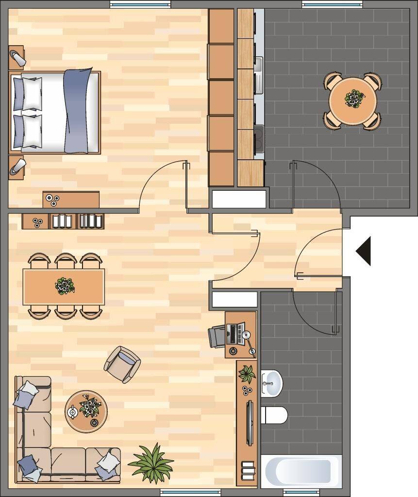 Ideal für Singles oder Paare, 2 Zimmer in Hamm Herringen – Hamm – Vorschaubild 2