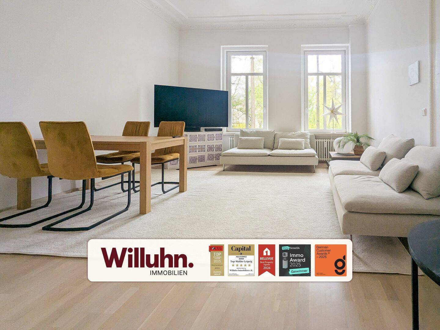 Möblierte 3RW-Erdgeschosswohnung | Ruhig und Zentrumsnah | Großer Innenhof!