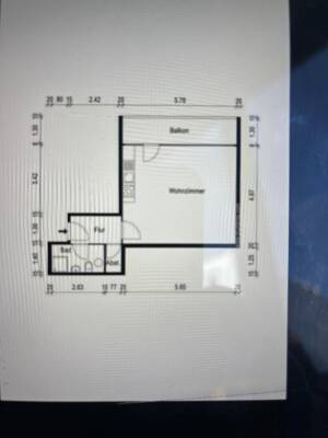 Renovierte unvermieteten Einzimmerwohnung – ca. 42 m² – Wertanlage
