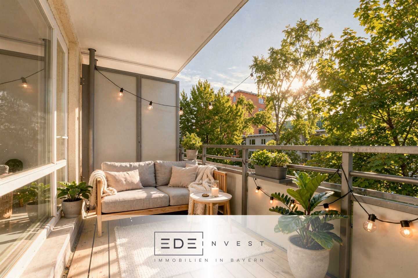 Helle, ruhige 3-Zimmer-Wohnung mit sonnigem Balkon und schöner Aussicht auf die Nordhaide
