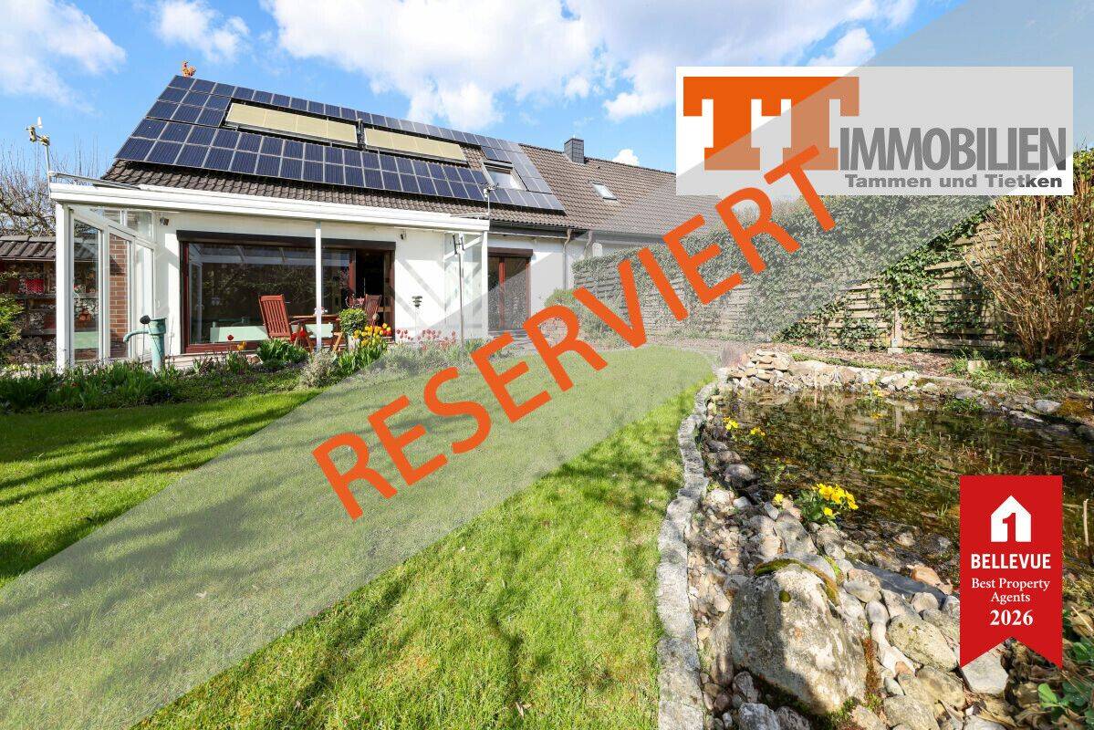 TT bietet an: Wohnen im beliebten Wiesenhof - gepflegte Doppelhaushälfte mit sonnigem Garten, Garage und moderner Solartechnik!