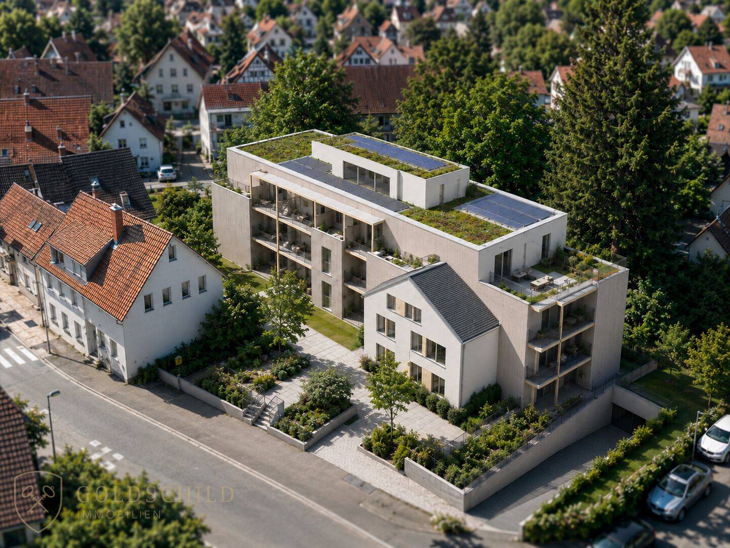 Nürtingen-Oberensingen | Projektiertes MFH mit 22 WE, 1.644 m² WF + TG | Vollständige Planung – Nürtingen – Bild 1 von 9