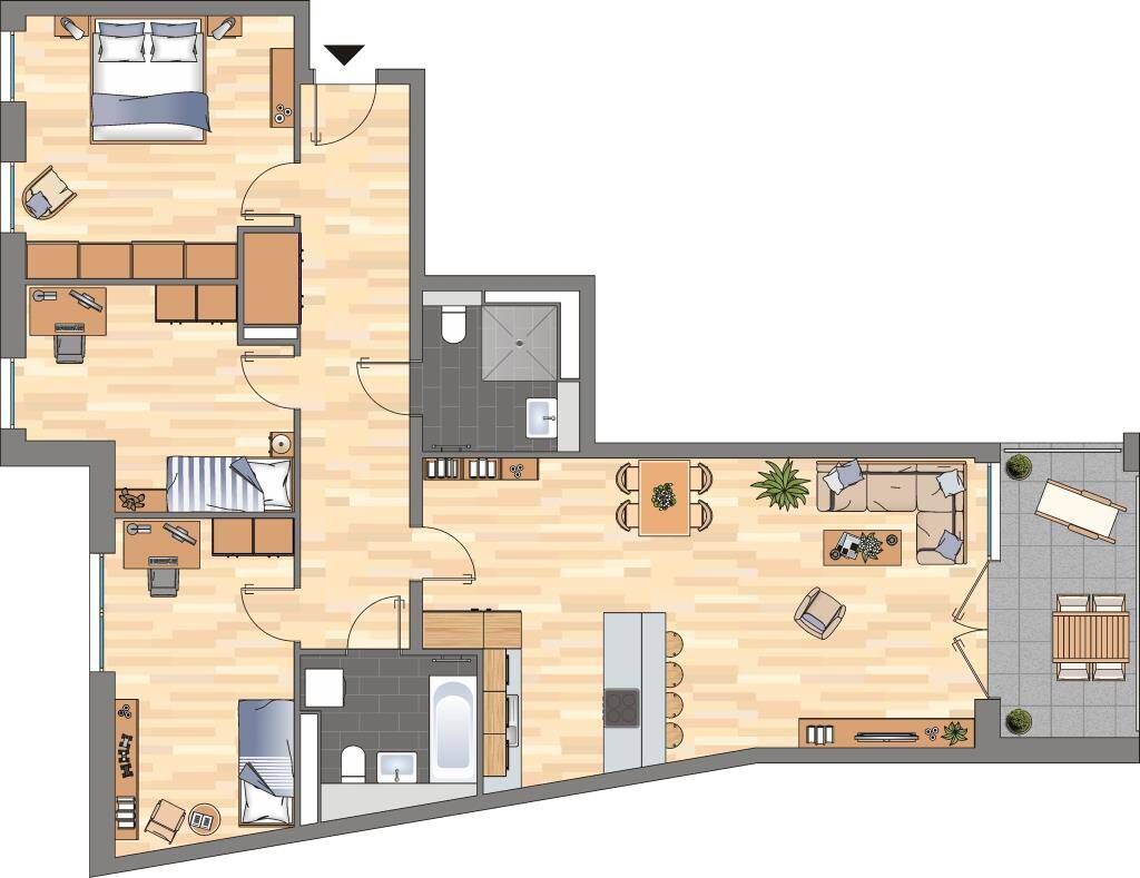 4-Zimmer-NEUBAUWOHNUNG in Essen Südviertel