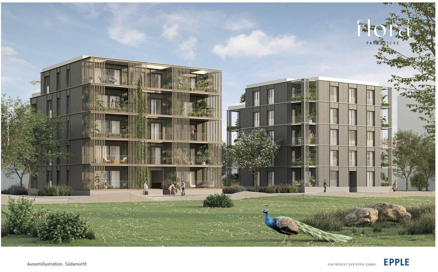 Erstbezug: Moderne 3-Zimmer-Wohnung mit Südwest-Loggia und Parkblick – Mannheim – Vorschaubild 4