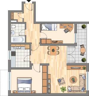 Jetzt Gutschein sichern! 3-Zimmer-Wohnung in Dortmund Scharnhorst – 44328 Dortmund – Vorschaubild 4