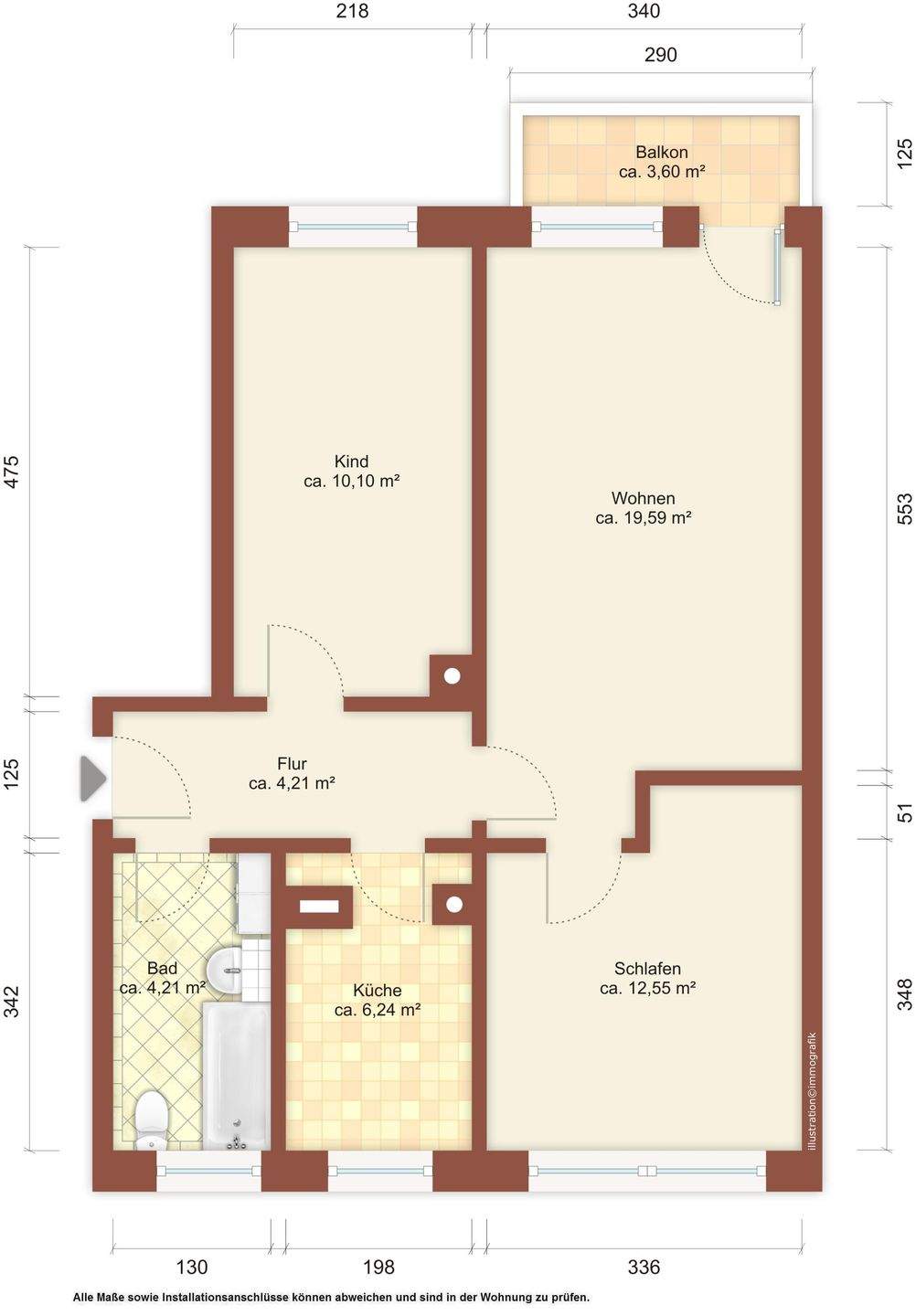 3-Zimmer-Glück! Zentral Wohnen in Löbau! – Löbau – Vorschaubild 4
