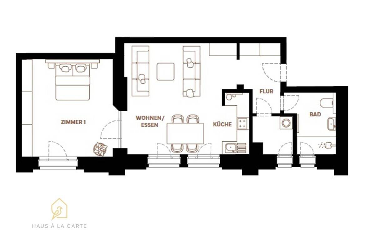 Erstbezug: 2 Zimmer Wohnung im Erdgeschoss gemütlich und modern