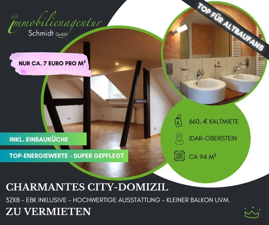 ***Schickes DG-City-Domizil, 3ZKB + Balkon, zu vermieten!***