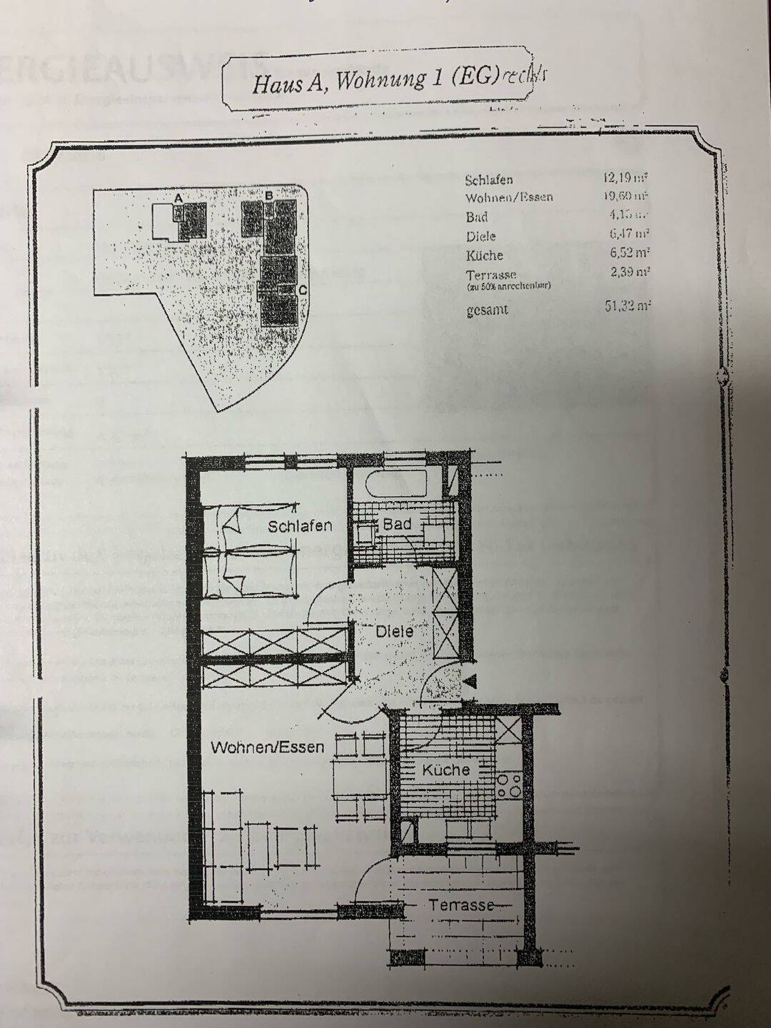 Ruhiges Wohnen im Grünen mit Loggia- 2 Zi. in Schwarzheide – Schwarzheide – Vorschaubild 2