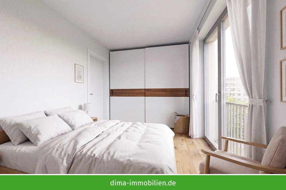 KfW-40-Neubau mit QNG am Volkspark! Praktische 3RW mit gr. Süd-Balkon, Vollbad, AR, Keller u.v.m. – Leipzig – Vorschaubild 6