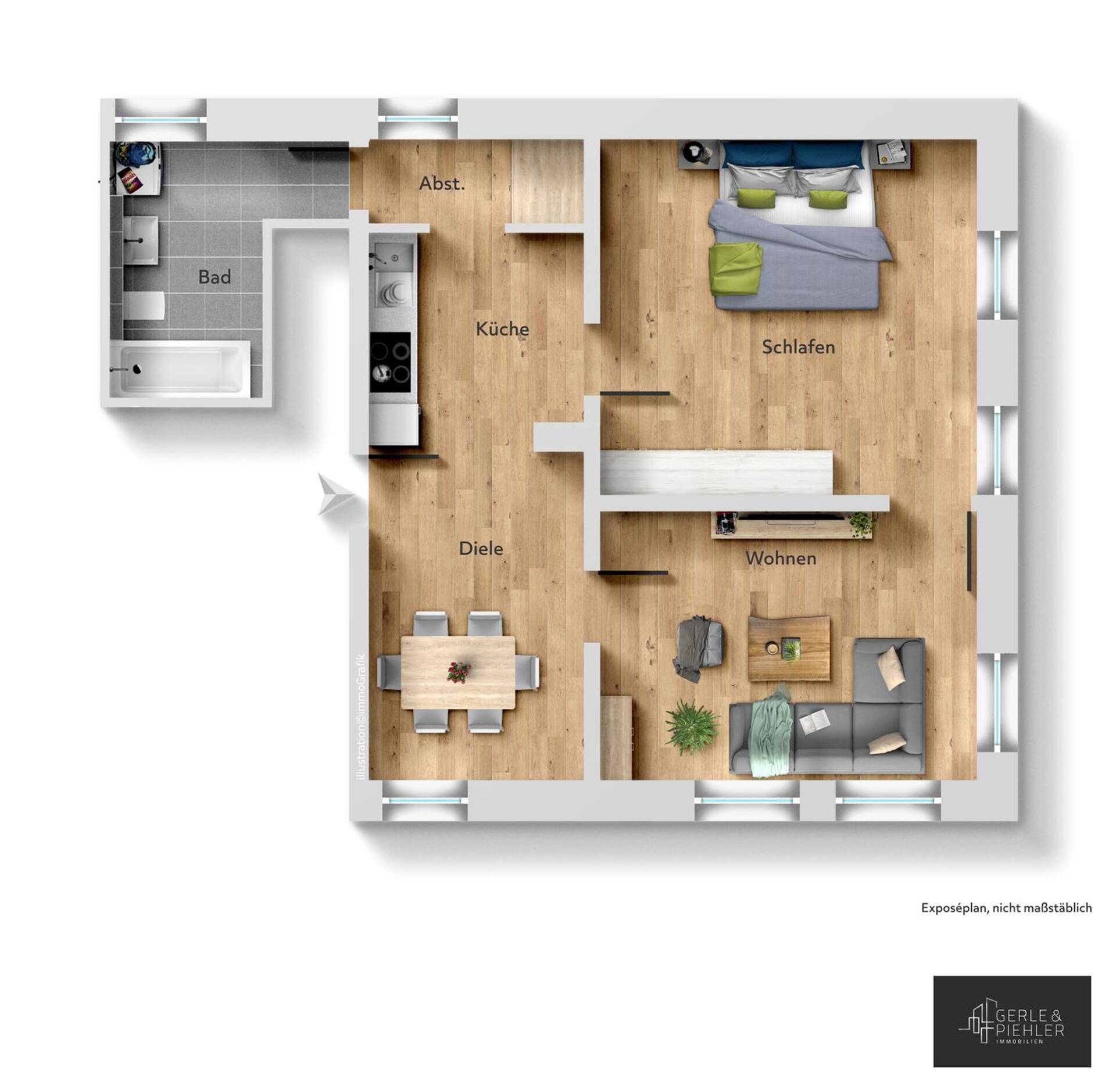 Erdgeschosswohnung in 86316 Friedberg mit 62,66 m² kaufen