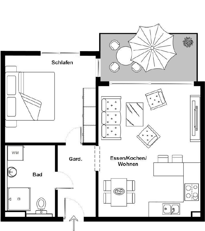 2-ZIMMER-WOHNUNG IN BELIEBTER SÜDSTADTLAGE - MODERNES WOHNEN MIT TERRASSE – Ravensburg – Vorschaubild 7