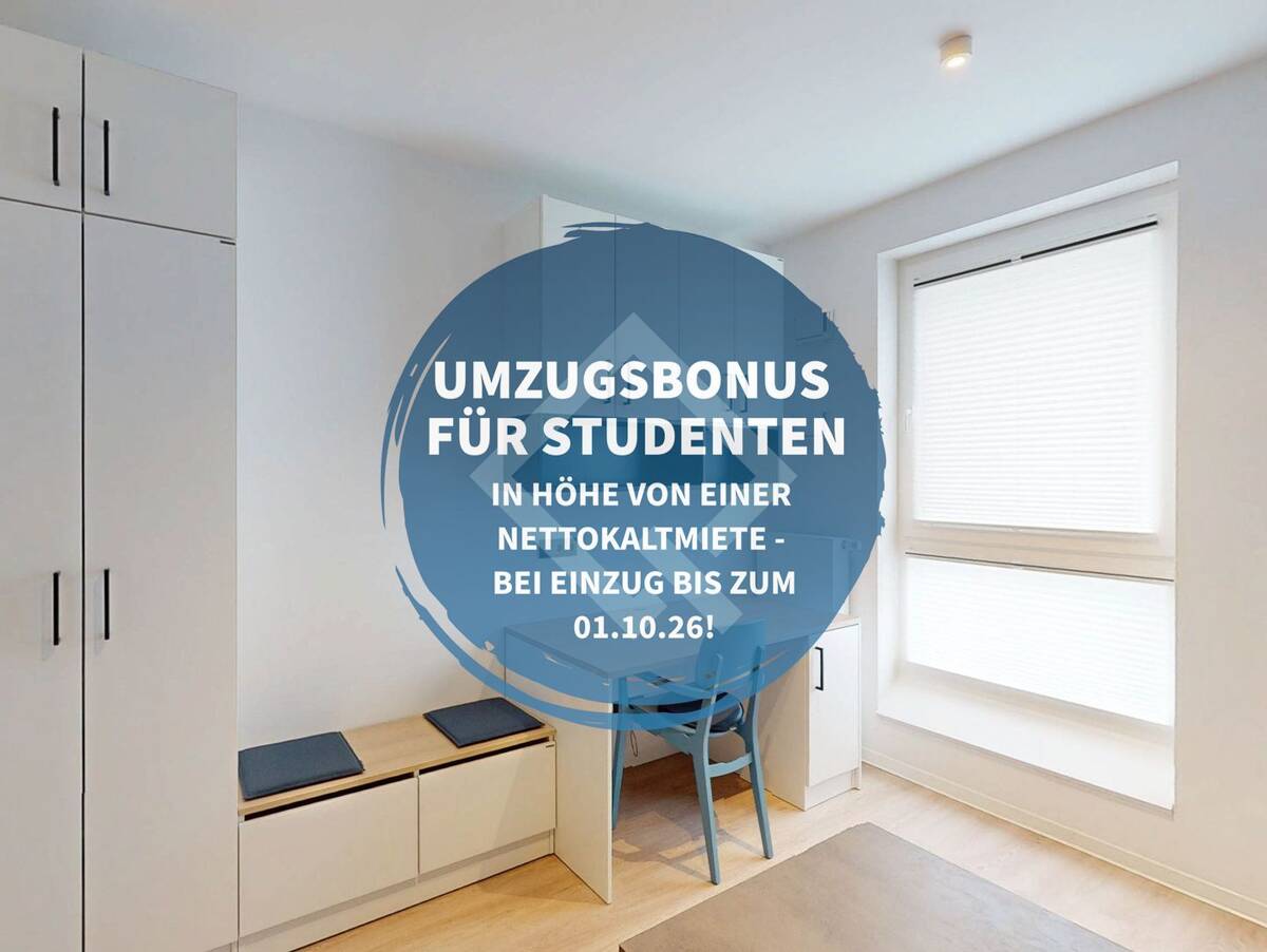 1 Monat mietfrei! Urban leben & studieren - dein möbliertes Apartment im Quartillion – 65197 Wiesbaden – Bild 1 von 9