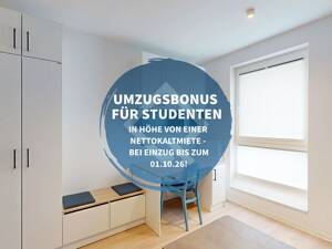 1 Monat mietfrei! Urban leben & studieren - dein möbliertes Apartment im Quartillion