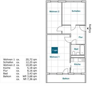Sanierte 3-Zimmer-Wohnung mit Balkon (WBS)! – 1169 Dresden – Vorschaubild 2