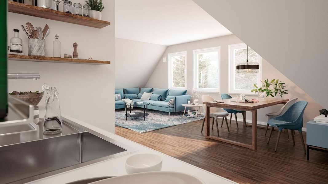 Zweifamilienhaus massiv gebaut, Preis inkl. Grundstück – Herforst – Vorschaubild 4