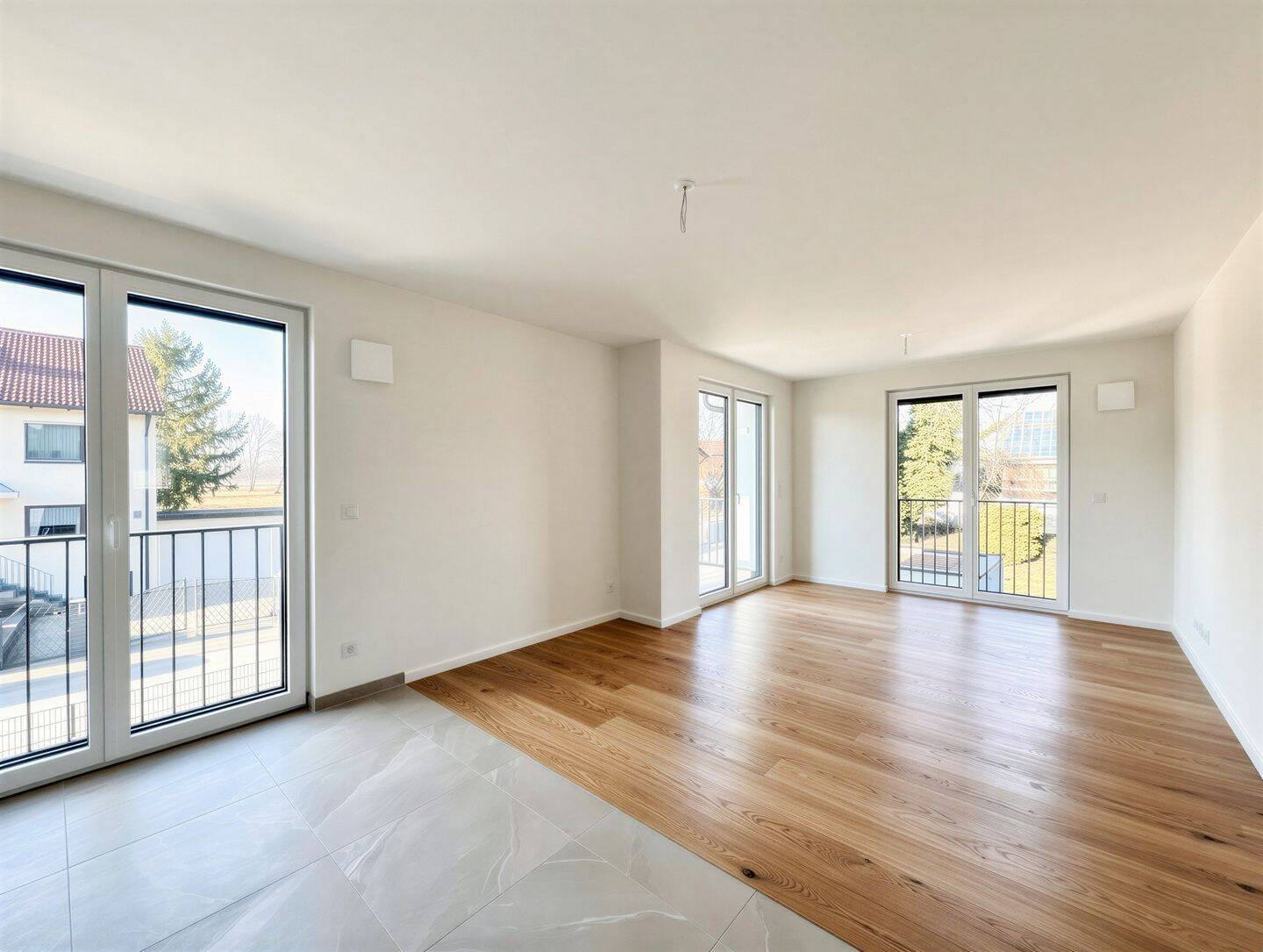 Sehr gut geschnittene NEUBAU-3-Zimmer-OG-Wohnung mit 2 Balkonen und Tiefgarage – München – Vorschaubild 3