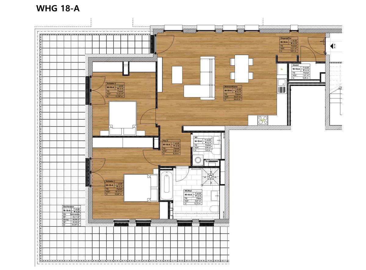 Tolle Penthousewohnung mit großer Dachterrasse im Energiesparhaus in Trier-Kürenz – Trier – Vorschaubild 2