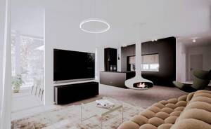 Penthouse.KÖNIGS.SkyView – Alleinlage auf dem Dach mit 360°-Terrasse, Whirlpool, Sauna & Focus-Designkamin über München – 81475 München – Vorschaubild 3