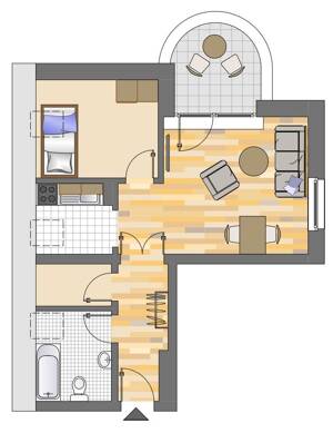 Apartment in zentraler Lage! – 44147 Dortmund – Vorschaubild 2