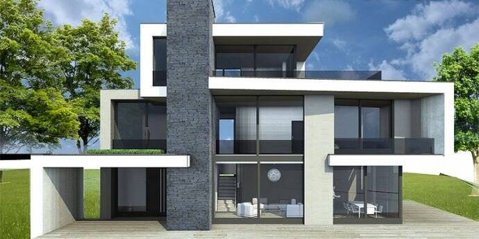 Wassernahe Stadtrandlage zu Potsdam - Projektierte Design Bauhausvilla in Nähe weißer See – Potsdam – Vorschaubild 8